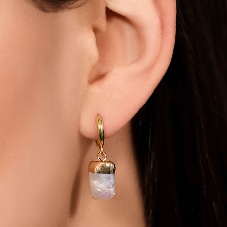 The Hielo Huggie Earrings