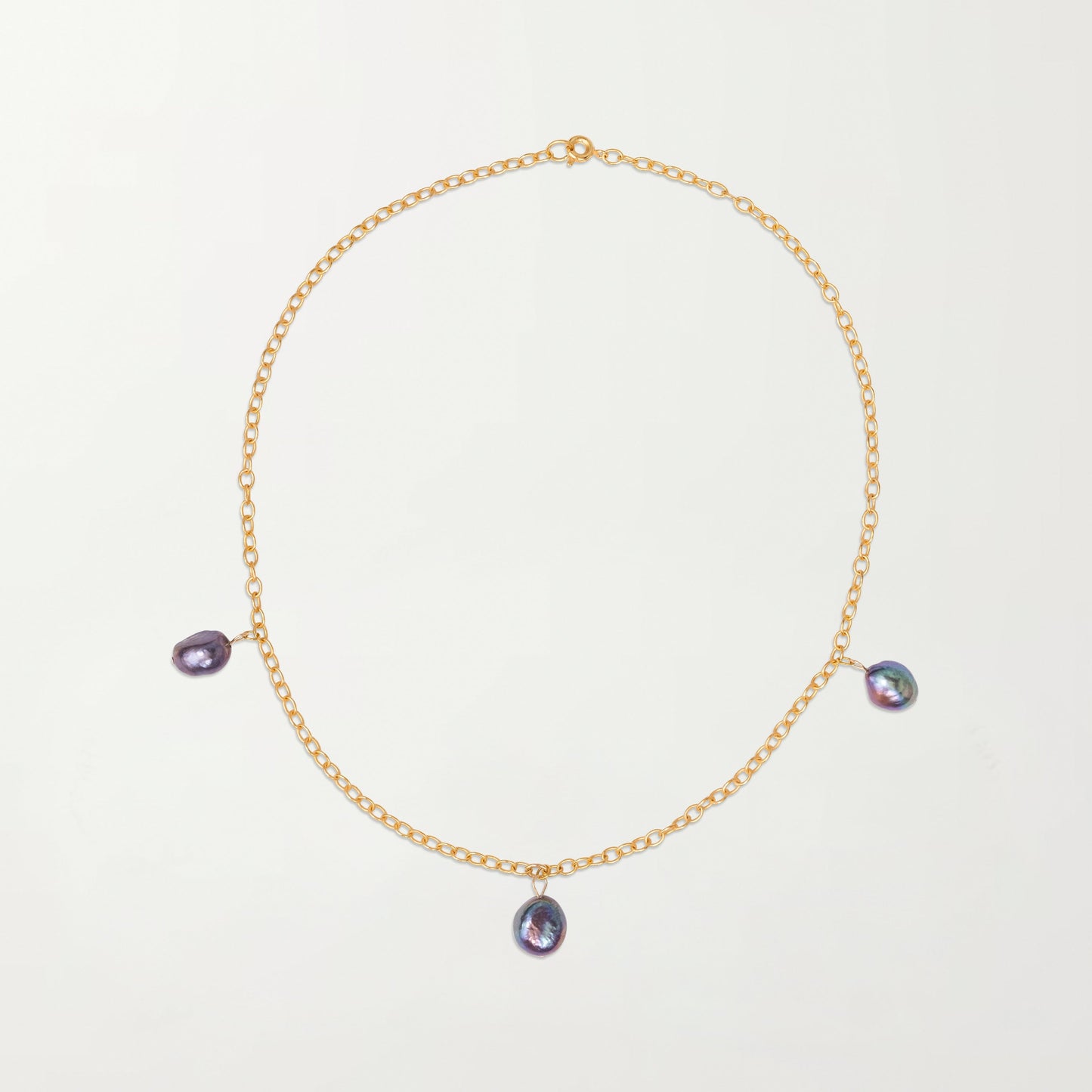 Las Tres Perlas Choker in Tahitian Black Pearl