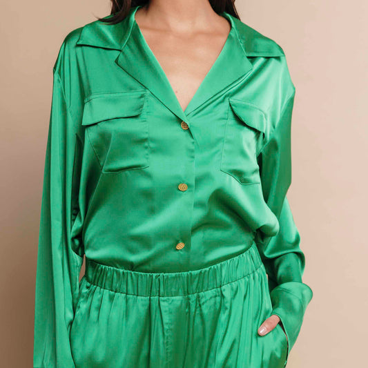 The Jet Set Top in Emerald