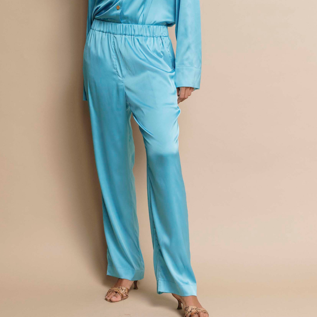 The Jet Set Pant in Aqua