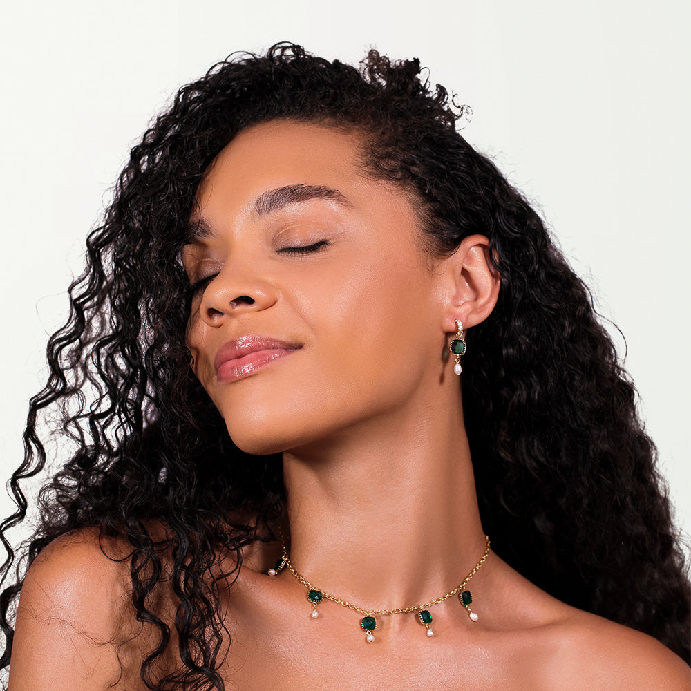 The Alicante Choker in Emerald Green