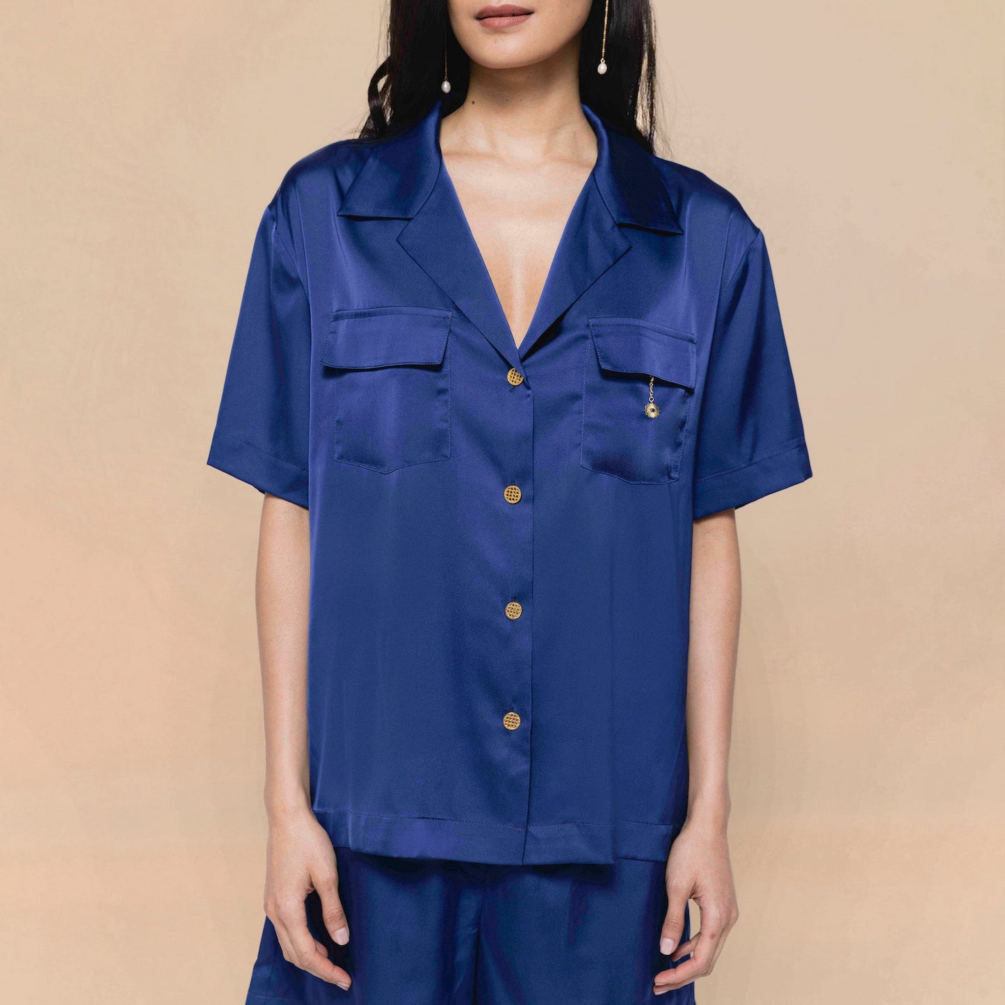 The Short Set Top in Mediterranean Blue