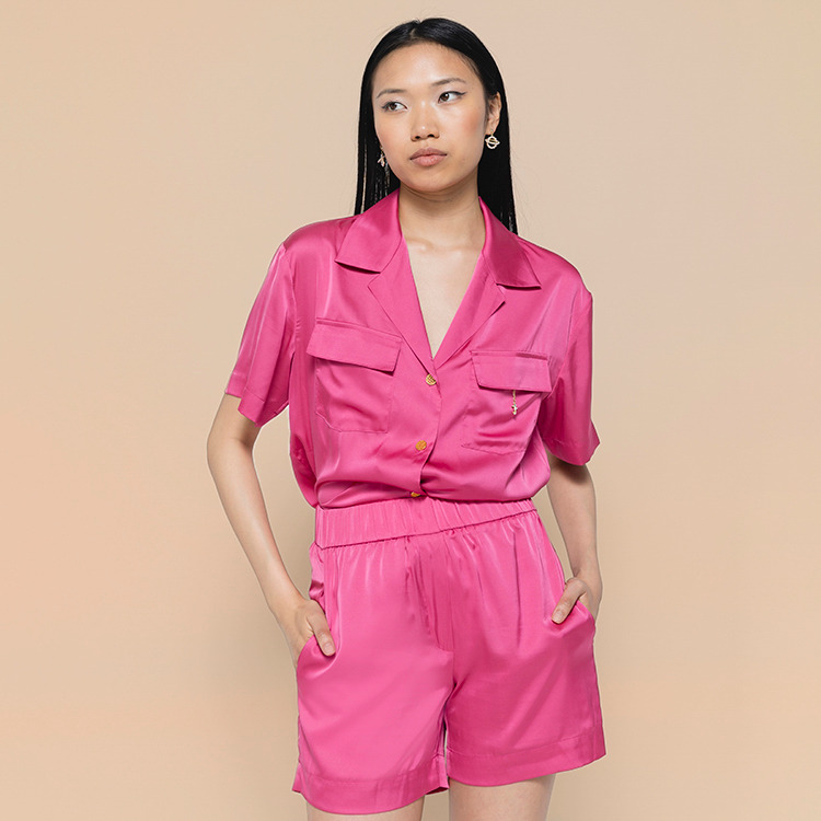 The Co-Ord Short Set in Fuchsia