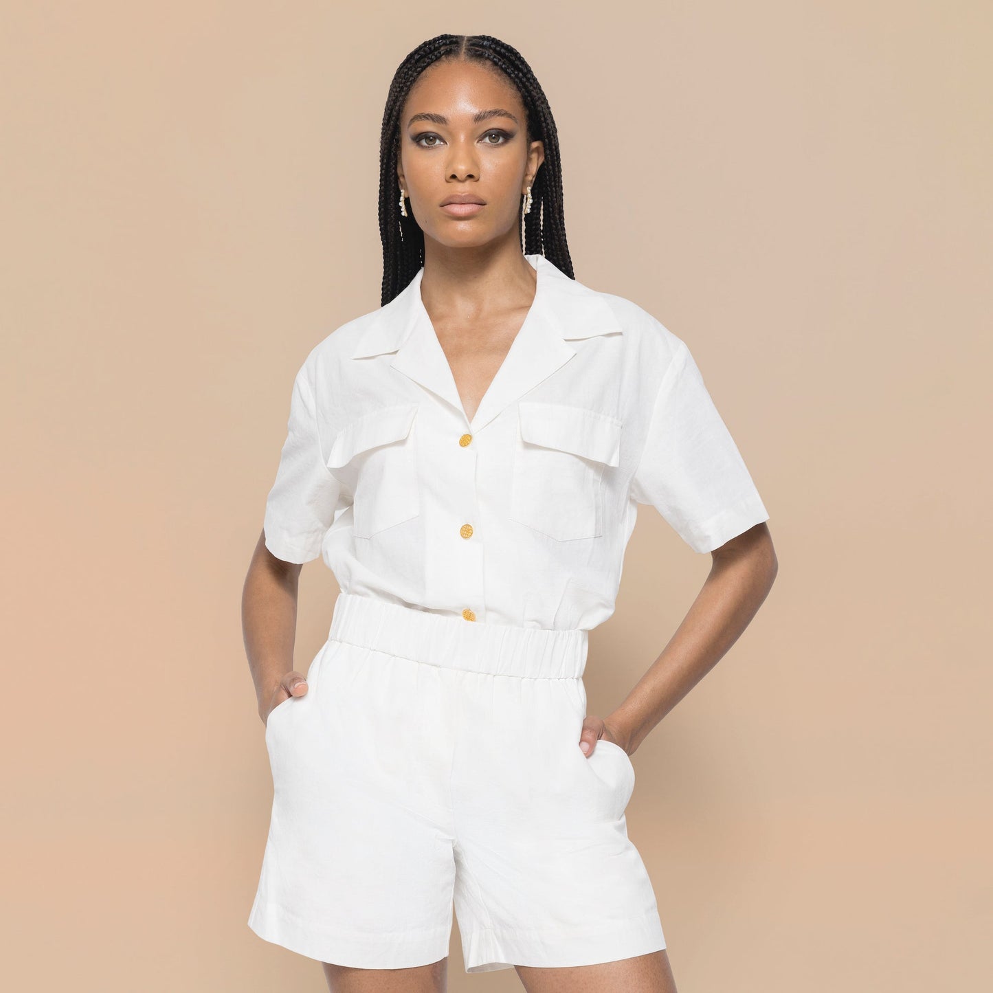 The Co-Ord Short Set in Linen