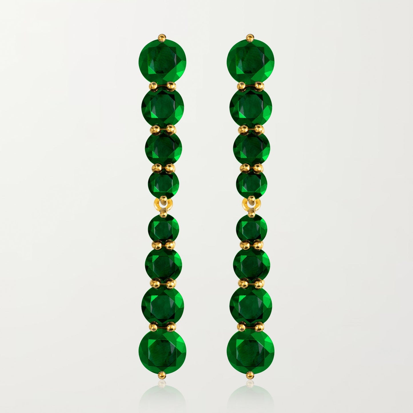 The Kittichai Earrings in Emerald Green