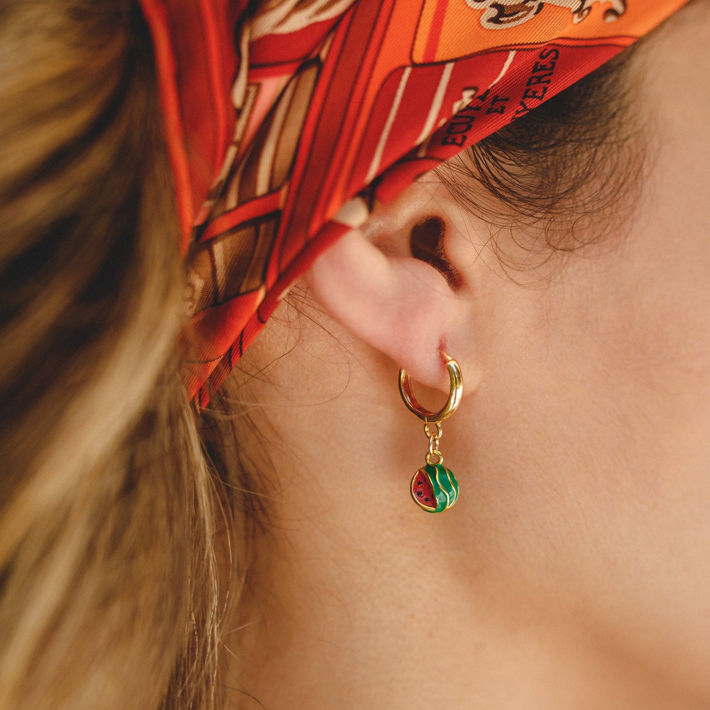 The Sandia Huggie Earrings