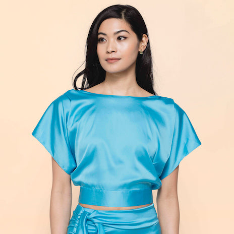 The Lala Top in Aqua